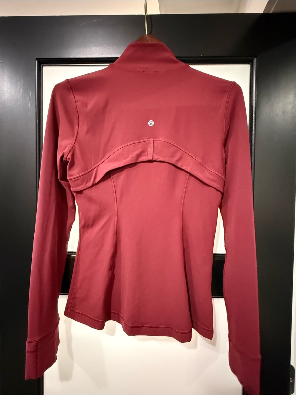 Lululemon Define Jacket Nulu Size 8 Burgundy Berry Full Zip Thumbholes - Picture 7 of 9